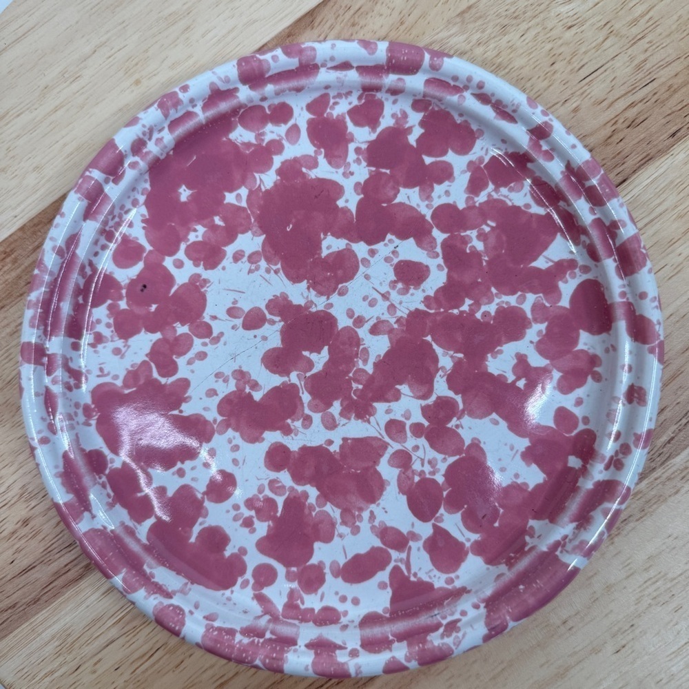 Vintage Bennington Potters Pink Agate Salad Plate 7.5"